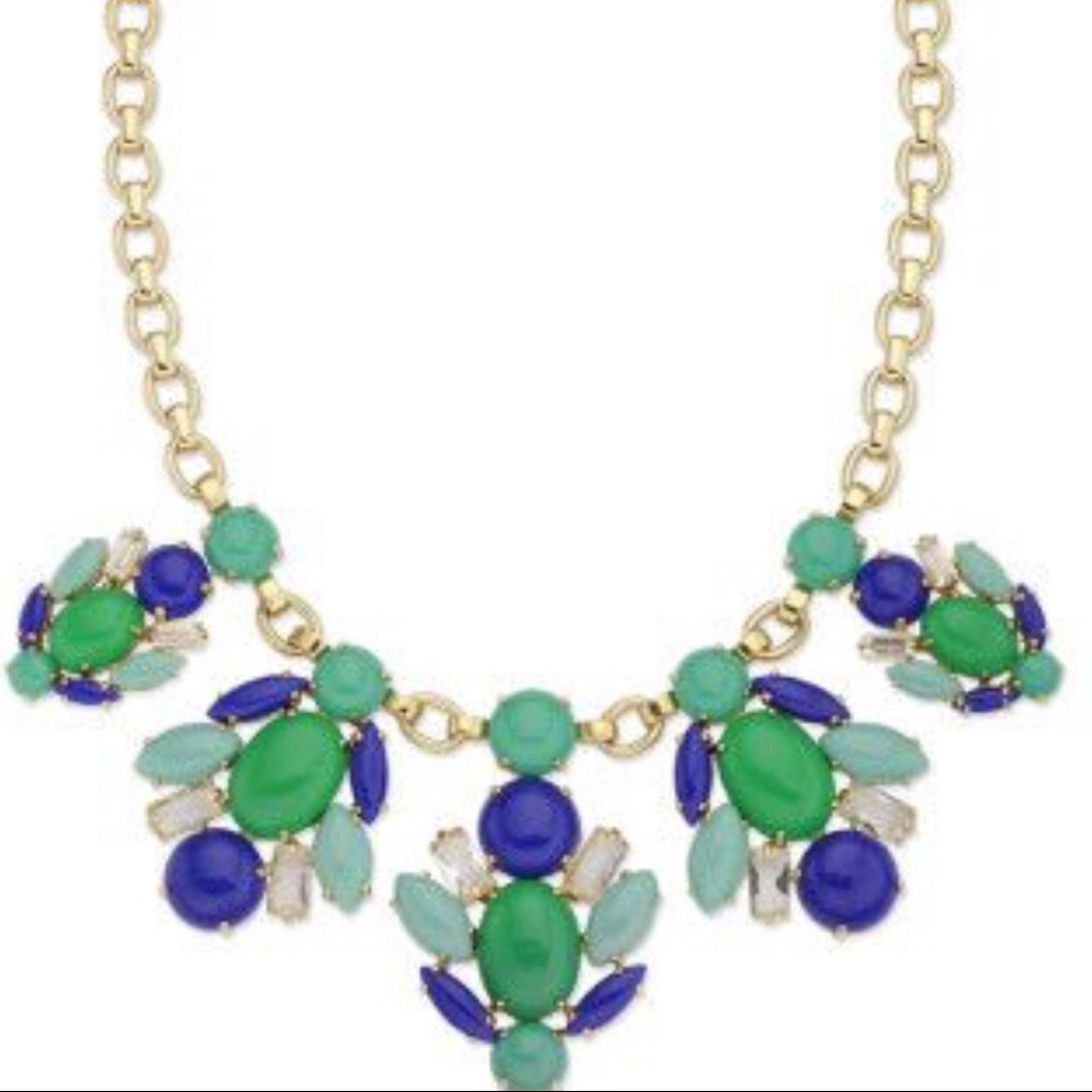 Stella and dot blue and green statement necklace